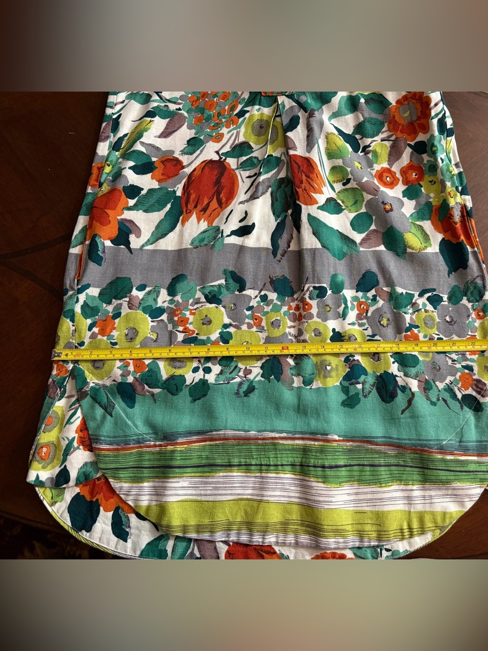 Cynthia Rowley Green, Orange & Gray Floral Midi Dress - Picture 13 of 16